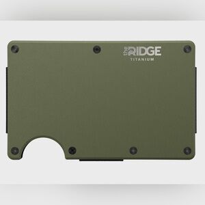 Ridge RFID Blocking Wallet, Matte Olive Titanium, NIB, NWT